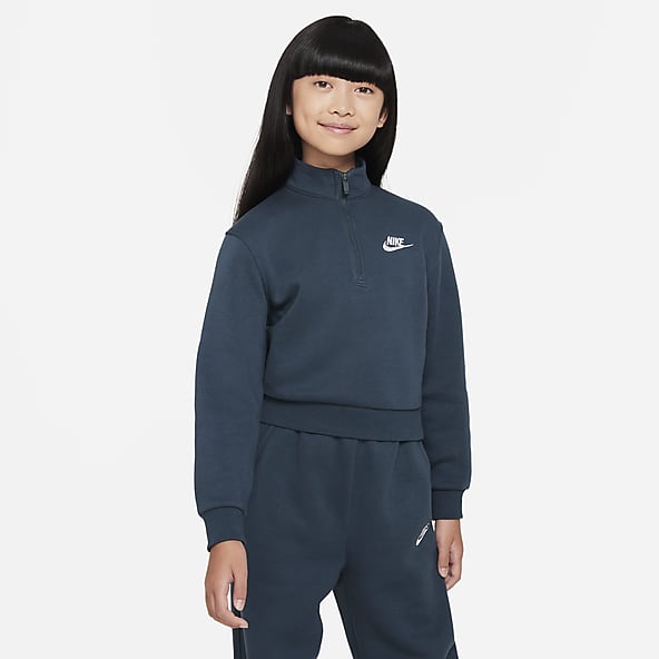 Girls Green Half Zip Sweatshirts. Nike